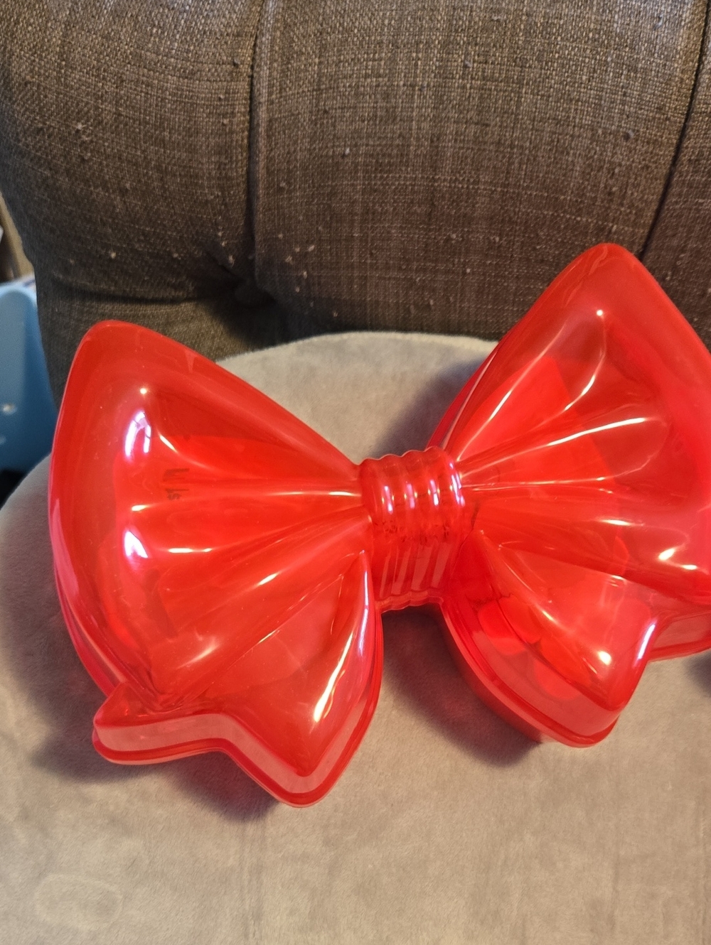 Set Of 2  Red Bow Containers